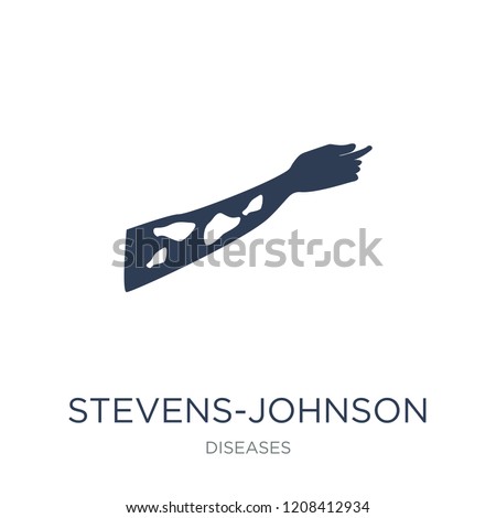Stevens-Johnson syndrome icon. Trendy flat vector Stevens-Johnson syndrome icon on white background from Diseases collection, vector illustration can be use for web and mobile, eps10