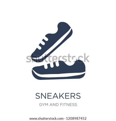 Sneakers icon. Trendy flat vector Sneakers icon on white background from Gym and fitness collection, vector illustration can be use for web and mobile, eps10