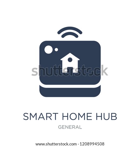 smart home hub icon. Trendy flat vector smart home hub icon on white background from General collection, vector illustration can be use for web and mobile, eps10