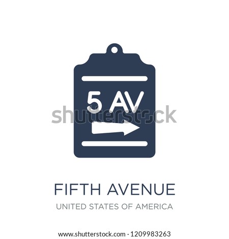 Fifth avenue icon. Trendy flat vector Fifth avenue icon on white background from United States of America collection, vector illustration can be use for web and mobile, eps10