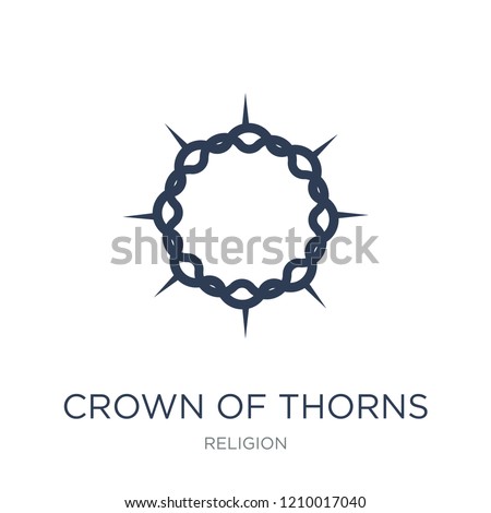 Crown of thorns icon. Trendy flat vector Crown of thorns icon on white background from Religion collection, vector illustration can be use for web and mobile, eps10