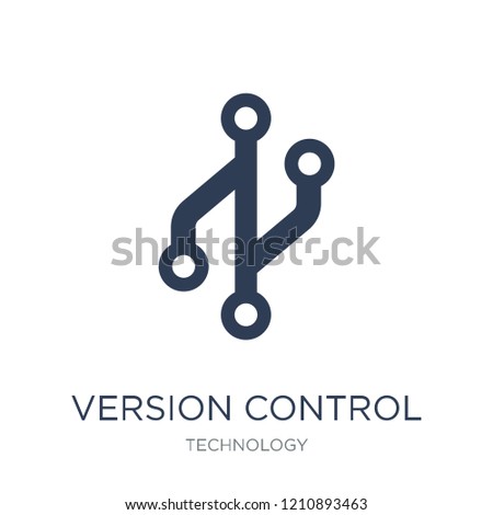 Version control icon. Trendy flat vector Version control icon on white background from Technology collection, vector illustration can be use for web and mobile, eps10
