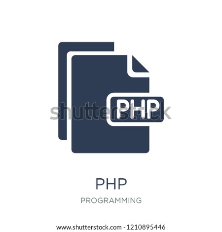 Php icon. Trendy flat vector Php icon on white background from Programming collection, vector illustration can be use for web and mobile, eps10