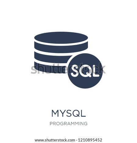Mysql icon. Trendy flat vector Mysql icon on white background from Programming collection, vector illustration can be use for web and mobile, eps10