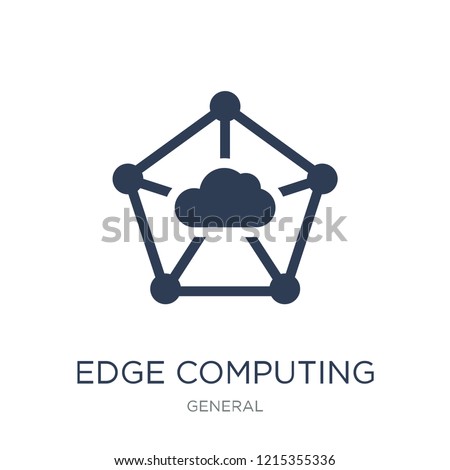 edge computing icon. Trendy flat vector edge computing icon on white background from general collection, vector illustration can be use for web and mobile, eps10 商業照片 © 