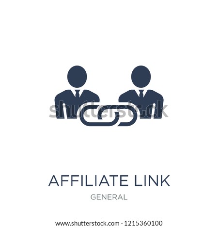 affiliate link icon. Trendy flat vector affiliate link icon on white background from general collection, vector illustration can be use for web and mobile, eps10