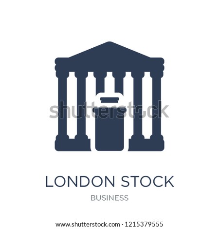 London Stock Exchange icon. Trendy flat vector London Stock Exchange icon on white background from Business collection, vector illustration can be use for web and mobile, eps10