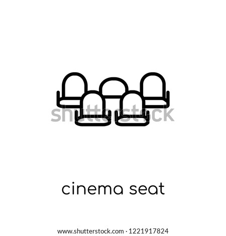 cinema seat icon. Trendy modern flat linear vector cinema seat icon on white background from thin line Entertainment collection, outline vector illustration
