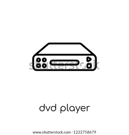 DVD Player icon. Trendy modern flat linear vector DVD Player icon on white background from thin line Electronic devices collection, editable outline stroke vector illustration