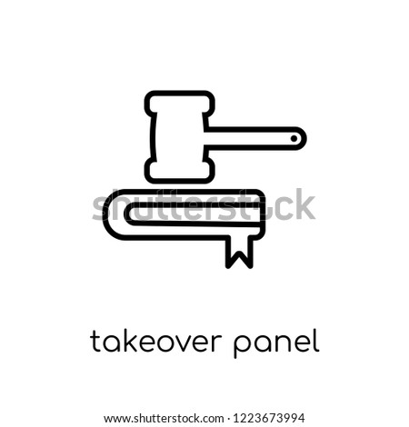 Takeover Panel icon. Trendy modern flat linear vector Takeover Panel icon on white background from thin line business collection, editable outline stroke vector illustration