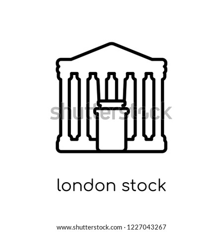 London Stock Exchange icon. Trendy modern flat linear vector London Stock Exchange icon on white background from thin line Business collection, editable outline stroke vector illustration