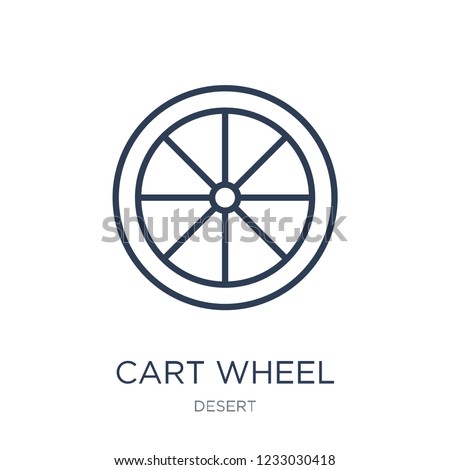 Cart Wheel icon. Trendy flat vector Cart Wheel icon on white background from Desert collection, vector illustration can be use for web and mobile, eps10