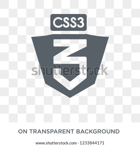 CSS3 icon. Trendy flat vector CSS3 icon on transparent background from Technology collection. 