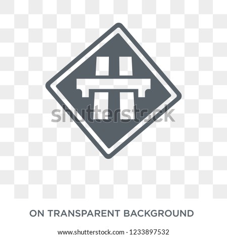 Motorway sign icon. Trendy flat vector Motorway sign icon on transparent background from traffic sign collection. 