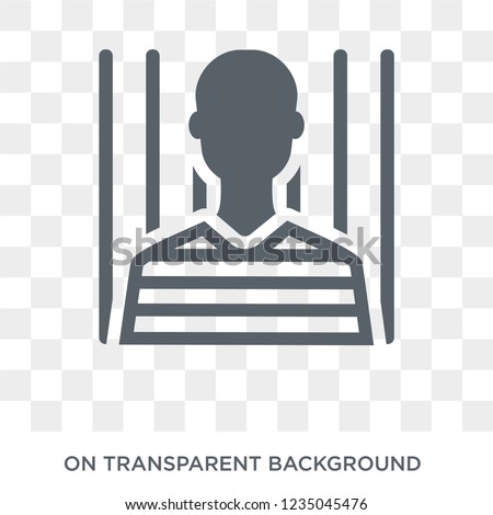 Convict icon. Trendy flat vector Convict icon on transparent background from law and justice collection. 