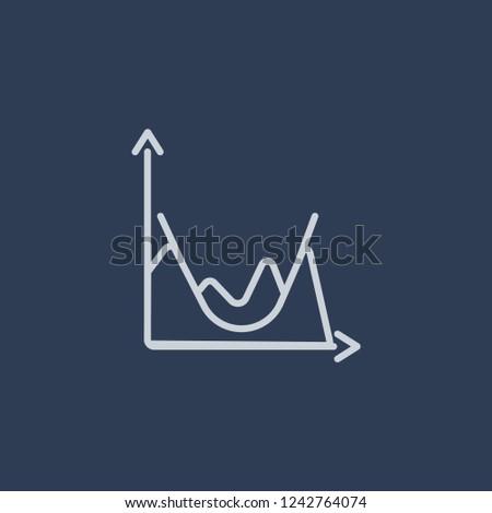 Standard & Poor's 500 stock index icon. Trendy flat vector line Standard & Poor's 500 stock index icon on dark blue background from business   collection. 