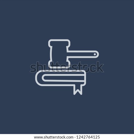 Takeover Panel icon. Trendy flat vector line Takeover Panel icon on dark blue background from business   collection. 
