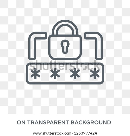 Pin code icon. Trendy flat vector Pin code icon on transparent background from Internet Security and Networking collection. High quality filled Pin code symbol use for web and mobile