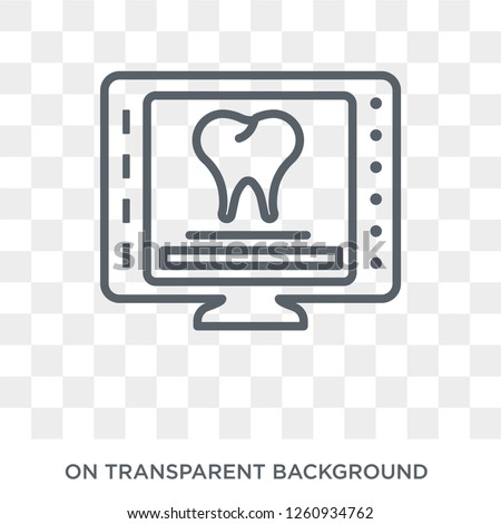 Dental X ray icon. Trendy flat vector Dental X ray icon on transparent background from Dentist collection. High quality filled Dental X ray symbol use for web and mobile