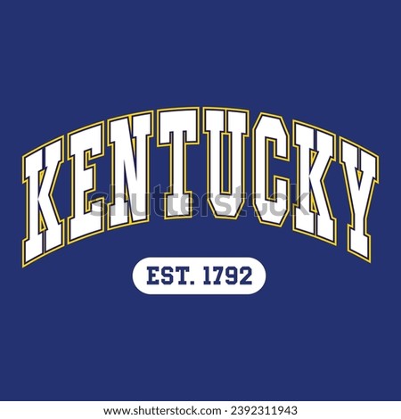 Kentucky typography design vector, usa state shirt design vector. Jersey design vector, T-shirt design for usa 