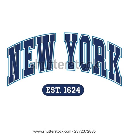 New York typography design vector, usa state shirt design vector. Jersey design vector, T-shirt design for usa 