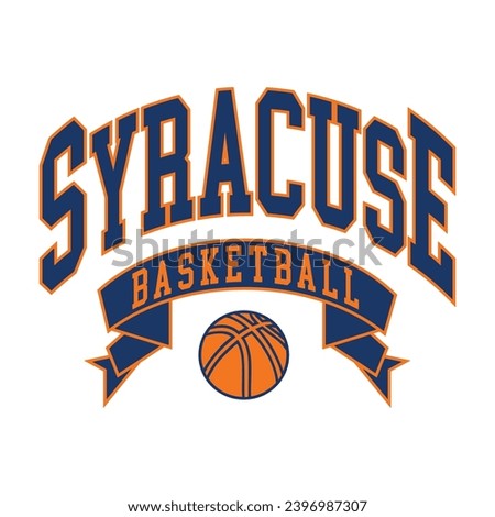 Syracuse typography design vector, usa state shirt design vector. Jersey design vector, T-shirt design for usa 