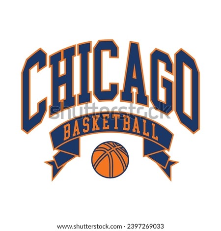  Chicago typography design vector, usa state shirt design vector. Jersey design vector, T-shirt design for usa 