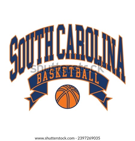 South Carolina typography design vector, usa state shirt design vector. Jersey design vector, T-shirt design for usa 