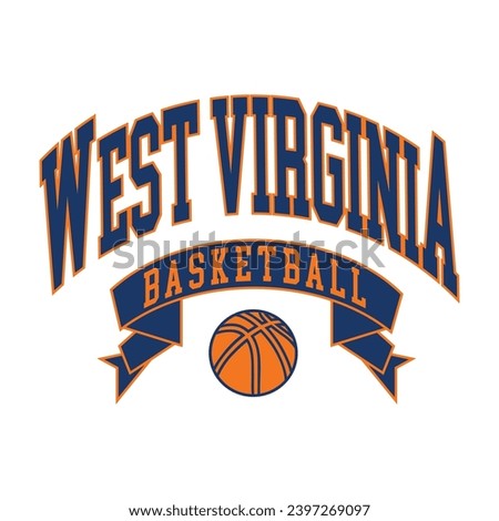 West Virginia typography design vector, usa state shirt design vector. Jersey design vector, T-shirt design for usa 