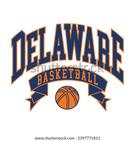 Delaware typography design vector, usa state shirt design vector. Jersey design vector, T-shirt design for usa 