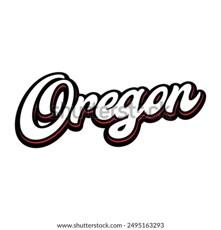 Vector Oregon text design for tshirt hoodie baseball cap jacket and other uses vector	
