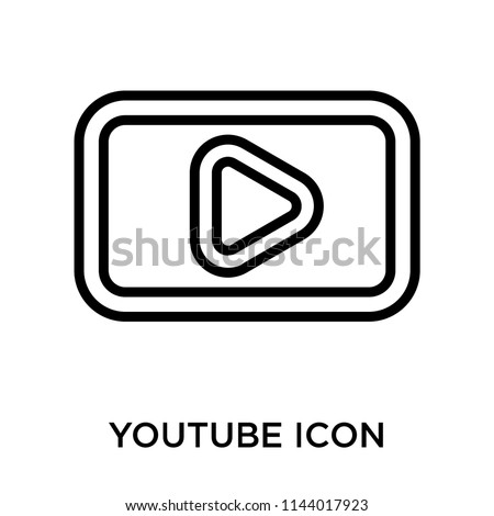 YouTube Logo Square icon vector isolated on white background for your web and mobile app design, YouTube Logo Square logo concept