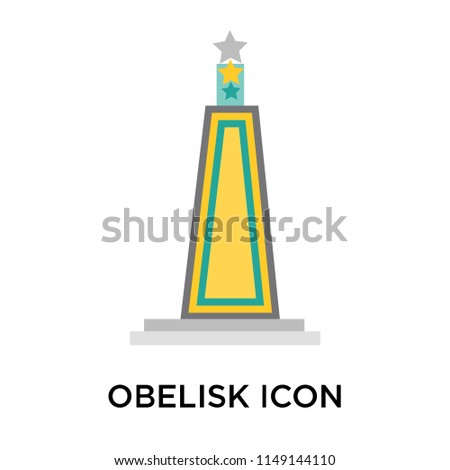 Obelisk icon vector isolated on white background for your web and mobile app design, Obelisk logo concept