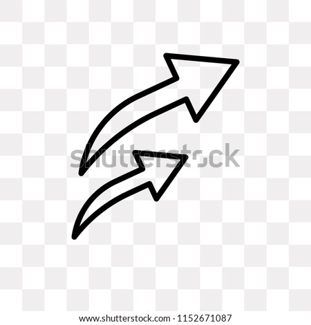 o Arrow vector icon isolated on transparent background, o Arrow logo concept