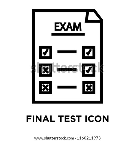 Final Test icon vector isolated on white background, Final Test transparent sign , linear symbol and stroke design elements in outline style