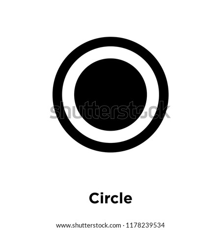 Circle icon vector isolated on white background, logo concept of Circle sign on transparent background, filled black symbol