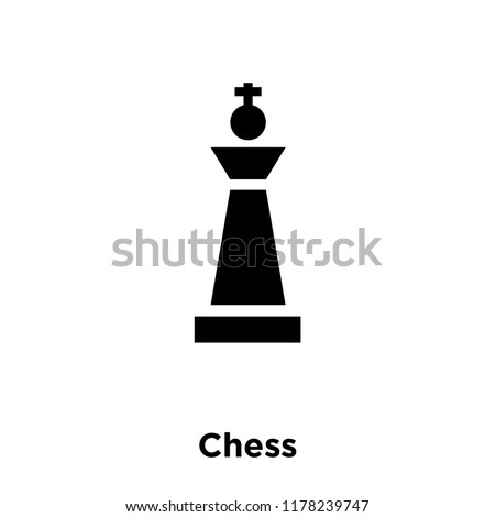Chess icon vector isolated on white background, logo concept of Chess sign on transparent background, filled black symbol