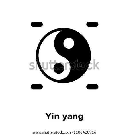 Yin yang icon vector isolated on white background, logo concept of Yin yang sign on transparent background, filled black symbol