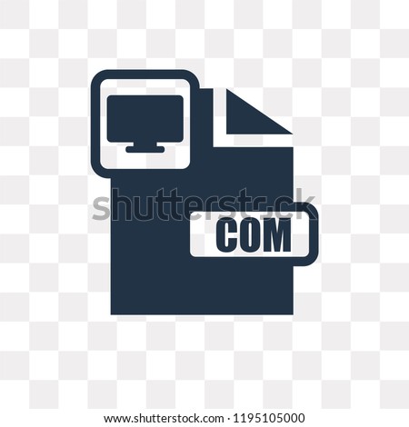 Com vector icon isolated on transparent background, Com transparency concept can be used web and mobile