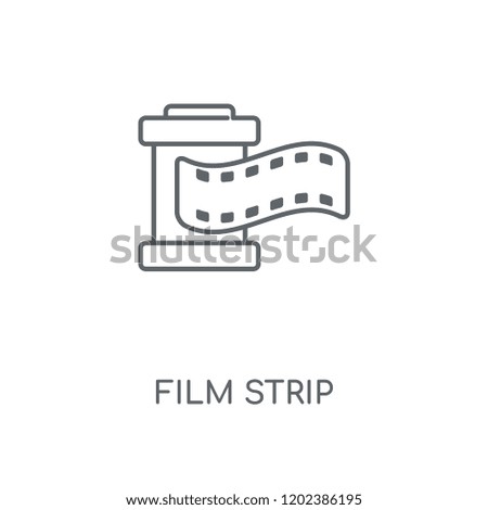 Film strip linear icon. Film strip concept stroke symbol design. Thin graphic elements vector illustration, outline pattern on a white background, eps 10.