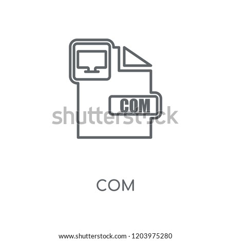 Com linear icon. Com concept stroke symbol design. Thin graphic elements vector illustration, outline pattern on a white background, eps 10.