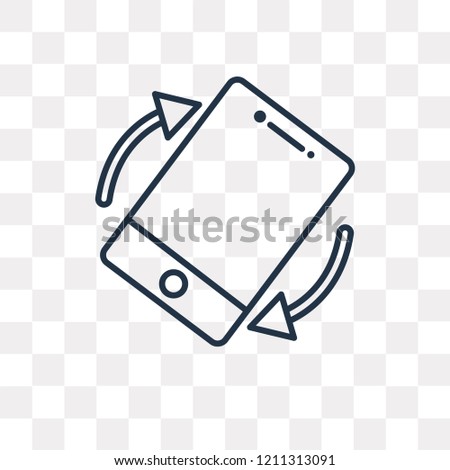 Tilt vector outline icon isolated on transparent background, high quality linear Tilt transparency concept can be used web and mobile