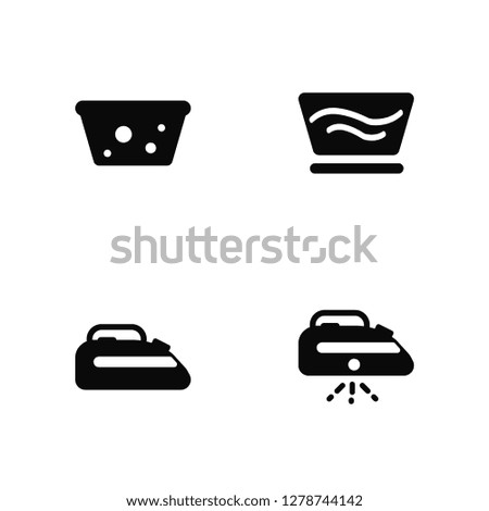 Vector Illustration Of 4 Icons. Editable Pack Washing, Ironing, undefined.