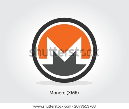 Monero coin logo crypto currency vector illustration