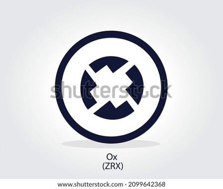 Ox coin logo cryptocurrency vector illustration