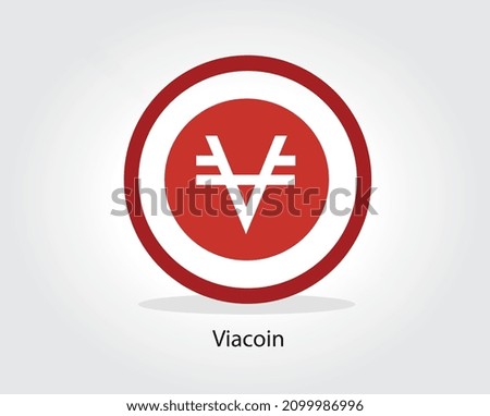 Viacoin logo cryptocurrency vector illustration