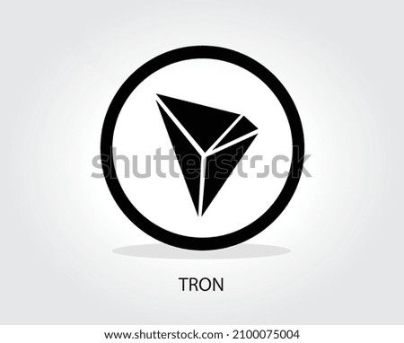 Tron coin logo cryptocurrency vector illustration