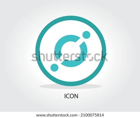 Icon coin logo cryptocurrency vector illustration icx