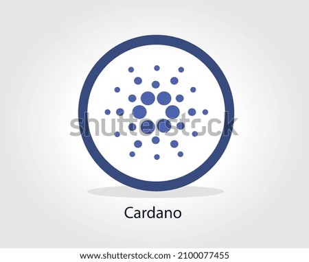 Cardano logo cryptocurrency vector illustration