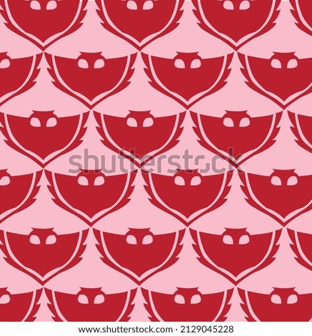 PJ Masks Owlette mask pattern. Owlette icon pattern PJMask cartoon character Stock fotó © 
